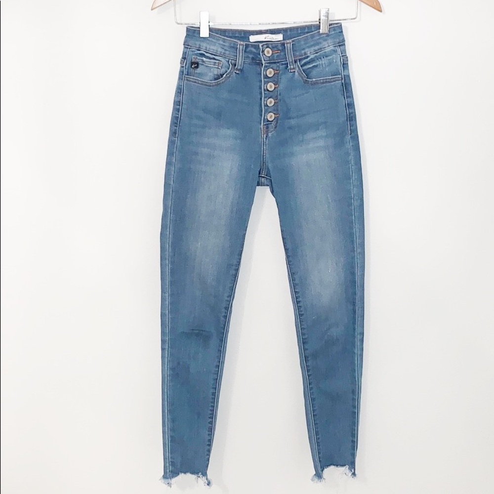 KANCAN Skinny Jeans With Button Front HighRise EUC